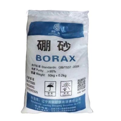 95% Dekahydrat weißes granuliertes CAS 1303-96-4 Borax--99,9% für fertilzier oder galss Industrie
